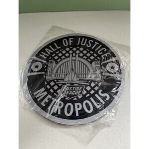 DC Justice League Hall of Justice Metropolis 8 inch Round Mouse Pad